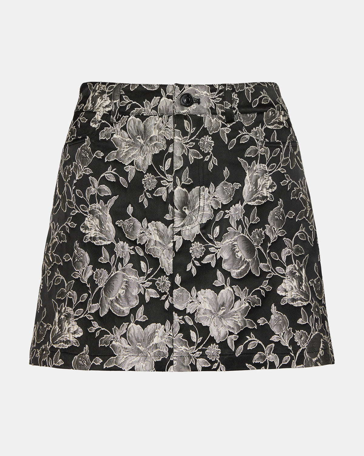 Steve Madden BECK Skirt Black Multi | Women's Floral Print Mini Skirt