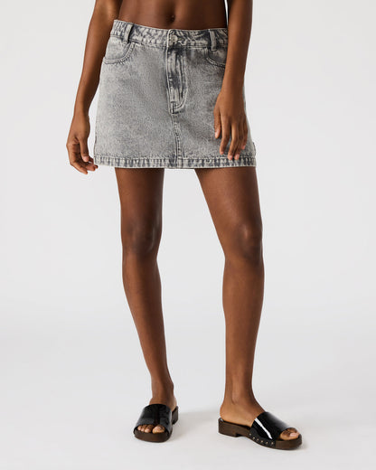 Steve Madden ABACO Light Grey Women's Denim Skirt
