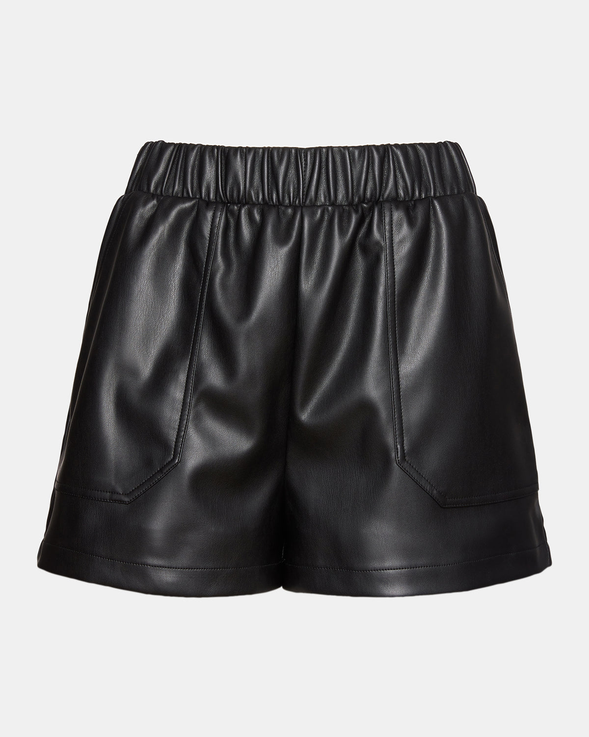 Steve Madden FAUX THE RECORD Short Black | Women's Faux Leather Short