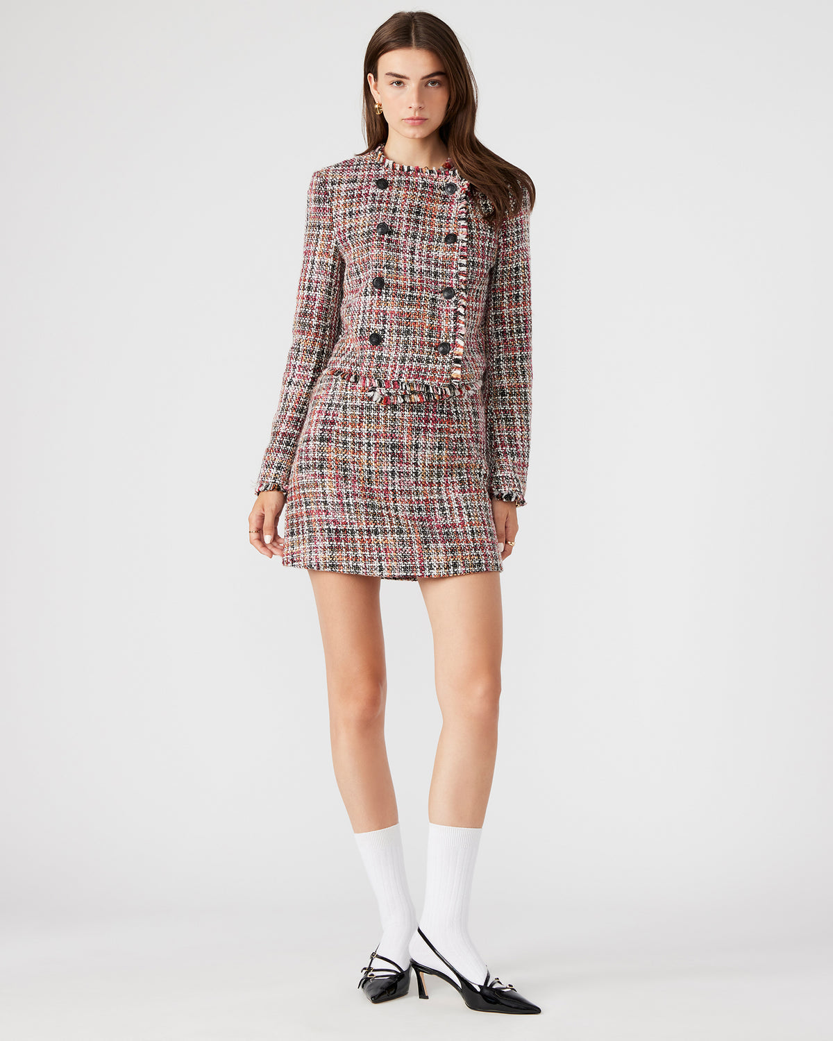 Steve Madden MATTEA Skirt Red Multi | Women's Speckled Mini Skirt