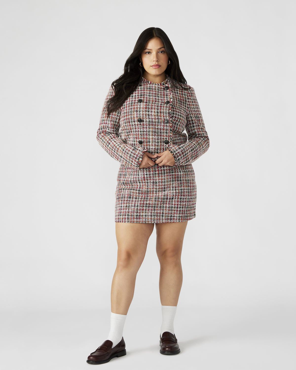 Steve Madden MATTEA Skirt Red Multi | Women's Speckled Mini Skirt