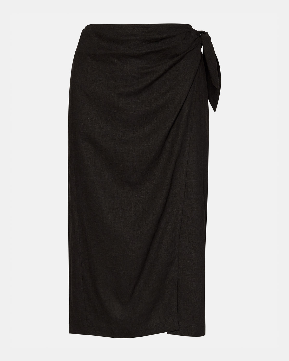 Steve Madden ISADORA Skirt Black | Women's Midi Wrap Skirt
