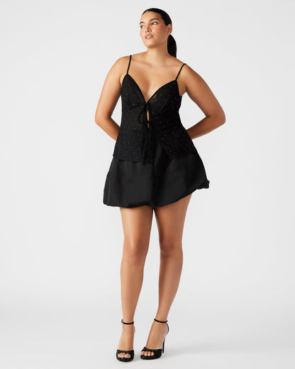 Steve Madden LUCA Skirt Black | Women's Bubble Mini Skirt