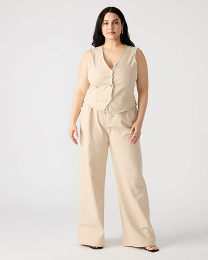 Steve Madden MINORCA Khaki Women's Wide-Leg Tie-Front Pant