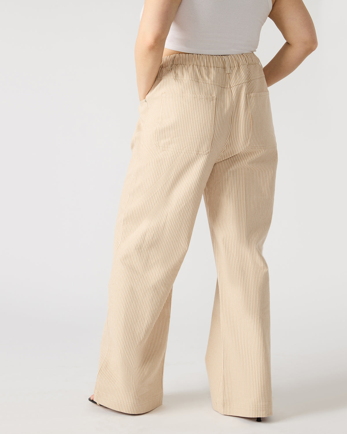 Steve Madden MINORCA Khaki Women's Wide-Leg Tie-Front Pant