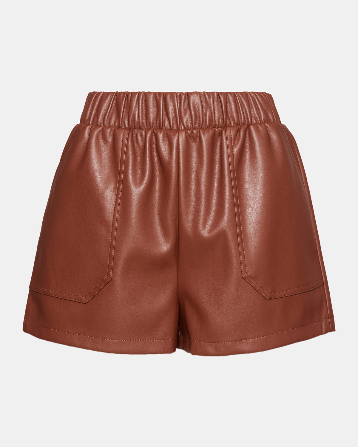 Steve Madden FAUX THE RECORD Short Cognac | Women's Faux Leather Short