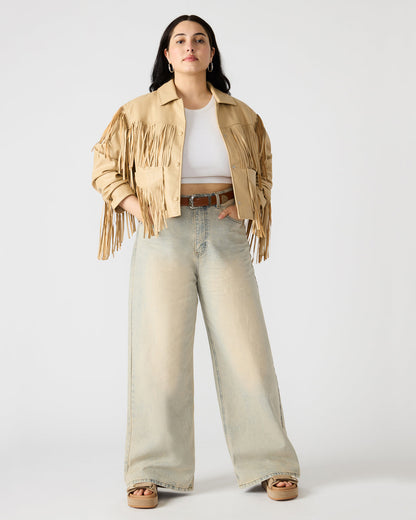 Steve Madden MAGNUS Women's Washed Denim Wide-Leg Jeans