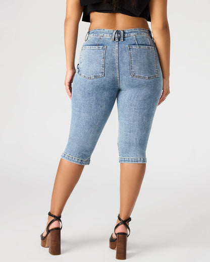 Steve Madden SKINNY DELRAY Denim Women's Fitted Capri Pants