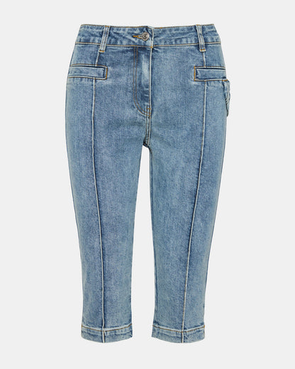 Steve Madden SKINNY DELRAY Denim Women's Fitted Capri Pants