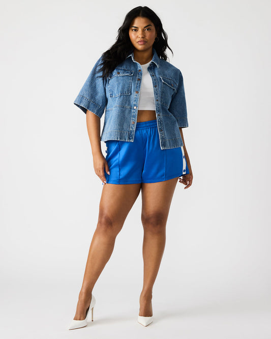 Steve Madden BECKHAM Blue Women's Athletic Track Shorts