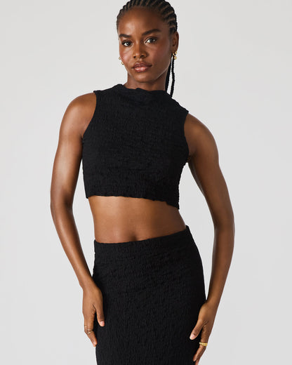 Steve Madden SEASIDE Maxi Skirt Set Black Women's Textured Matching Set