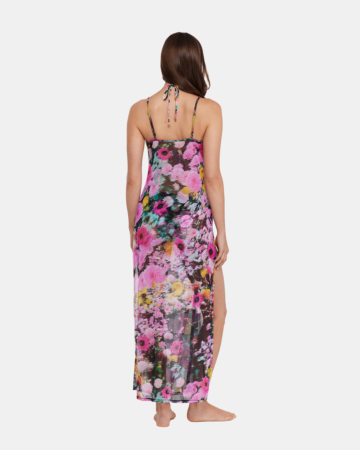 Steve Madden DAZEY FIELDS MULTI BIKINI COVER-UP Flowy Mesh Women's Swim Cover-Up