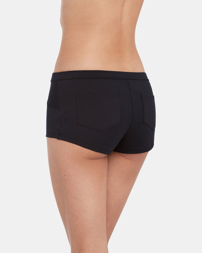 Steve Madden WHAT A STUD BIKINI BOTTOM Black Shorts Women's Bikini Bottom