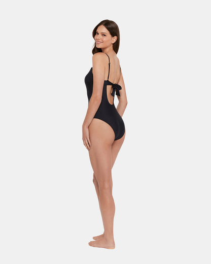 Steve Madden SLEEK 'N CHIC ONE PIECE SWIMSUIT Black Women's One-Piece Swimsuit