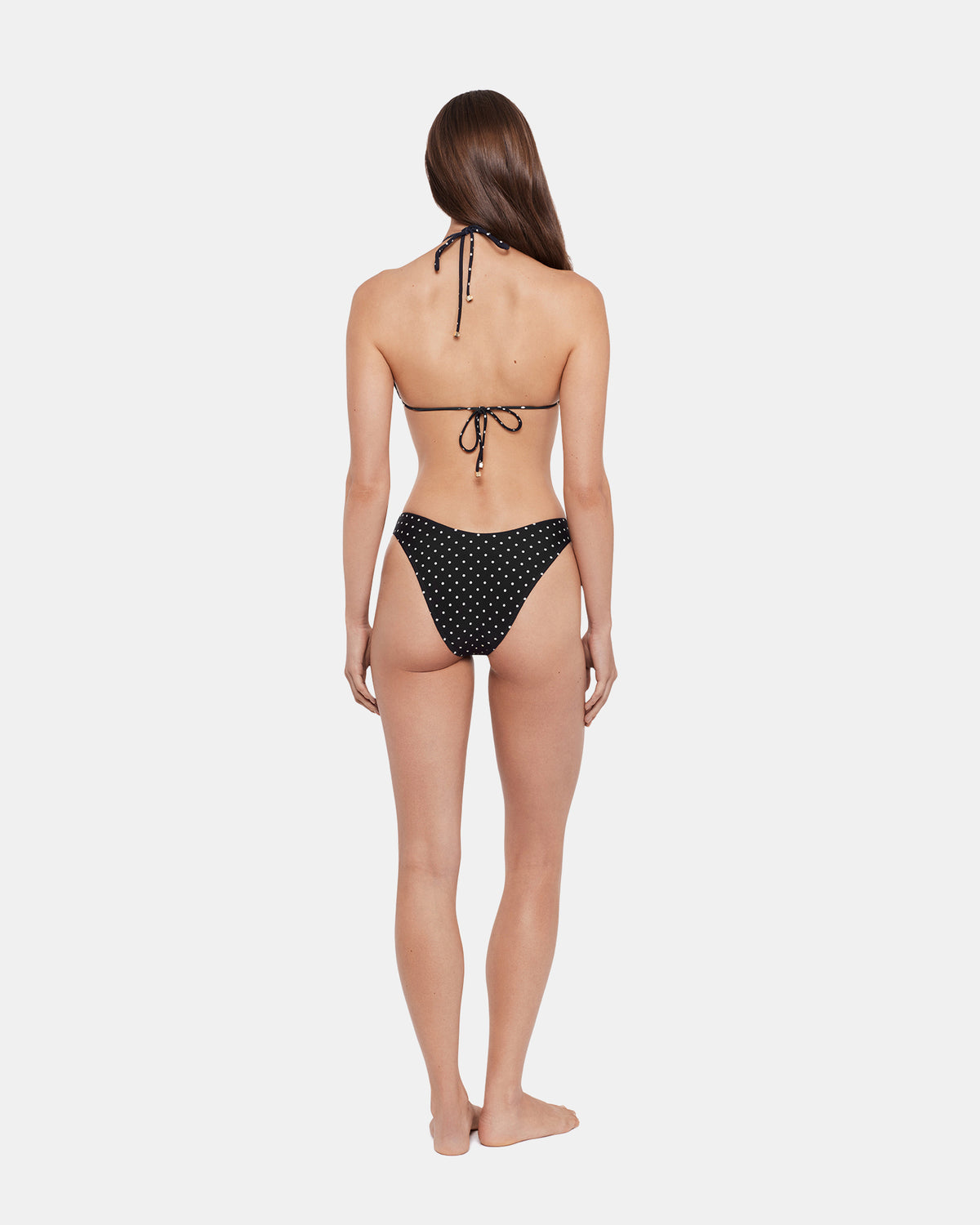 Steve Madden DARLING DOT BIKINI TOP BLACK MULTI Women's Bikini Top