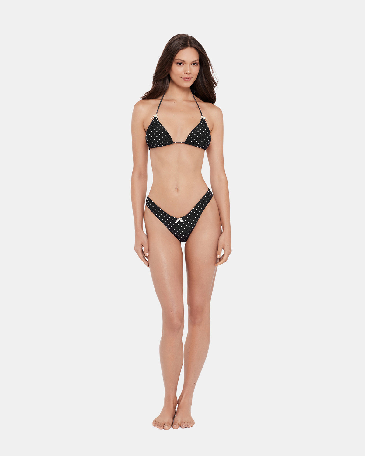 Steve Madden DARLING DOT BIKINI BOTTOM BLACK MULTI Women's Bikini Bottom