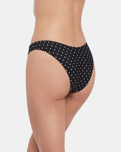 Steve Madden DARLING DOT BIKINI BOTTOM BLACK MULTI Women's Bikini Bottom