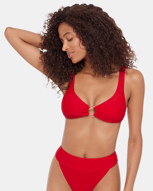 Steve Madden SLEEK 'N CHIC BIKINI TOP CHERRY Women's Bikini Top