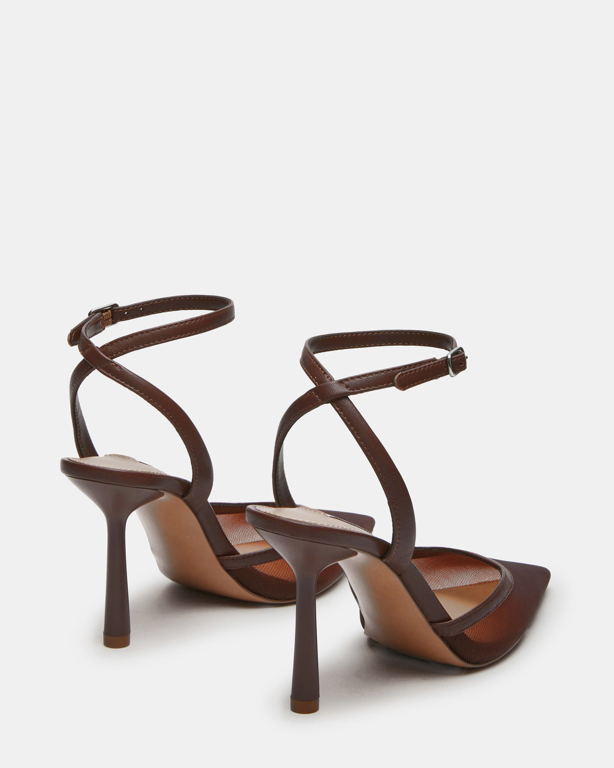 Steve Madden ALLIANCE Mesh Brown Pointed-Toe Pump Women's Heel