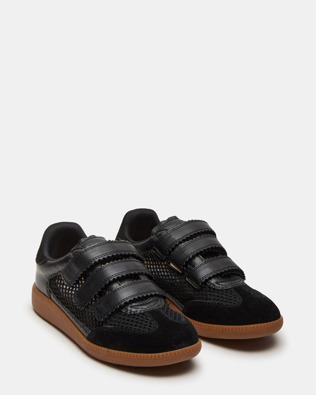 Steve Madden MOMENTUM Mesh Black Women's Velcro Low-Top Sneakers