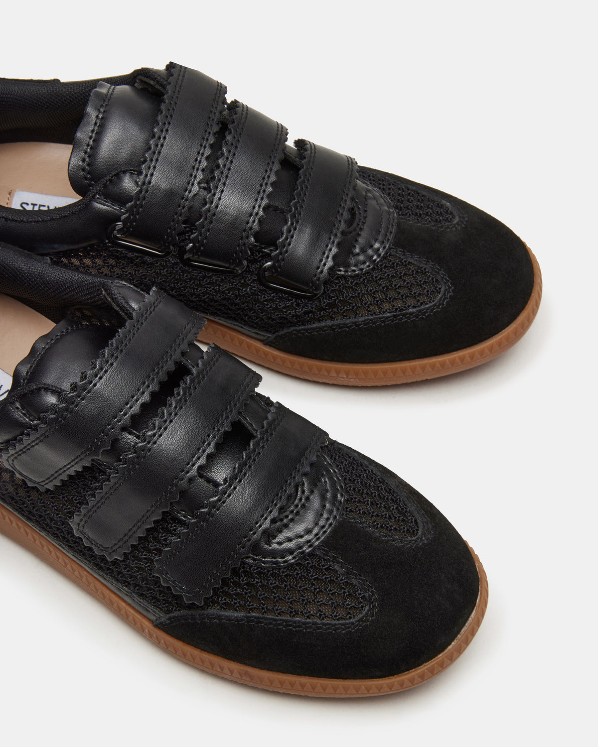 Steve Madden MOMENTUM Mesh Black Women's Velcro Low-Top Sneakers
