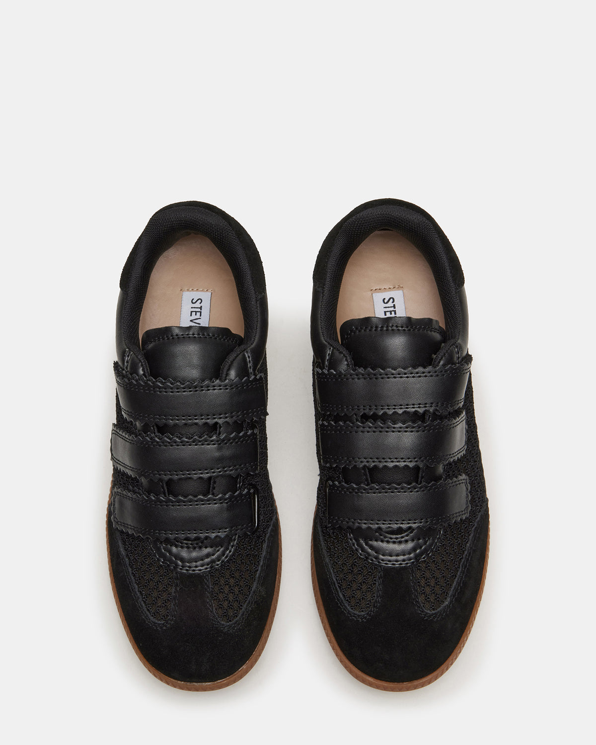 Steve Madden MOMENTUM Mesh Black Women's Velcro Low-Top Sneakers