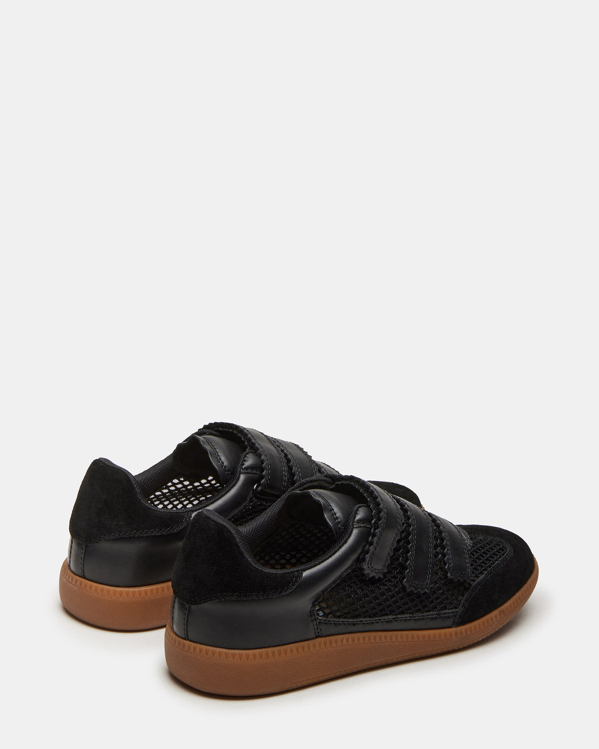 Steve Madden MOMENTUM Mesh Black Women's Velcro Low-Top Sneakers