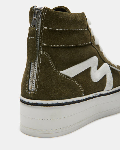 Steve Madden DECKY Olive Platform Sneaker | Women's Sneakers