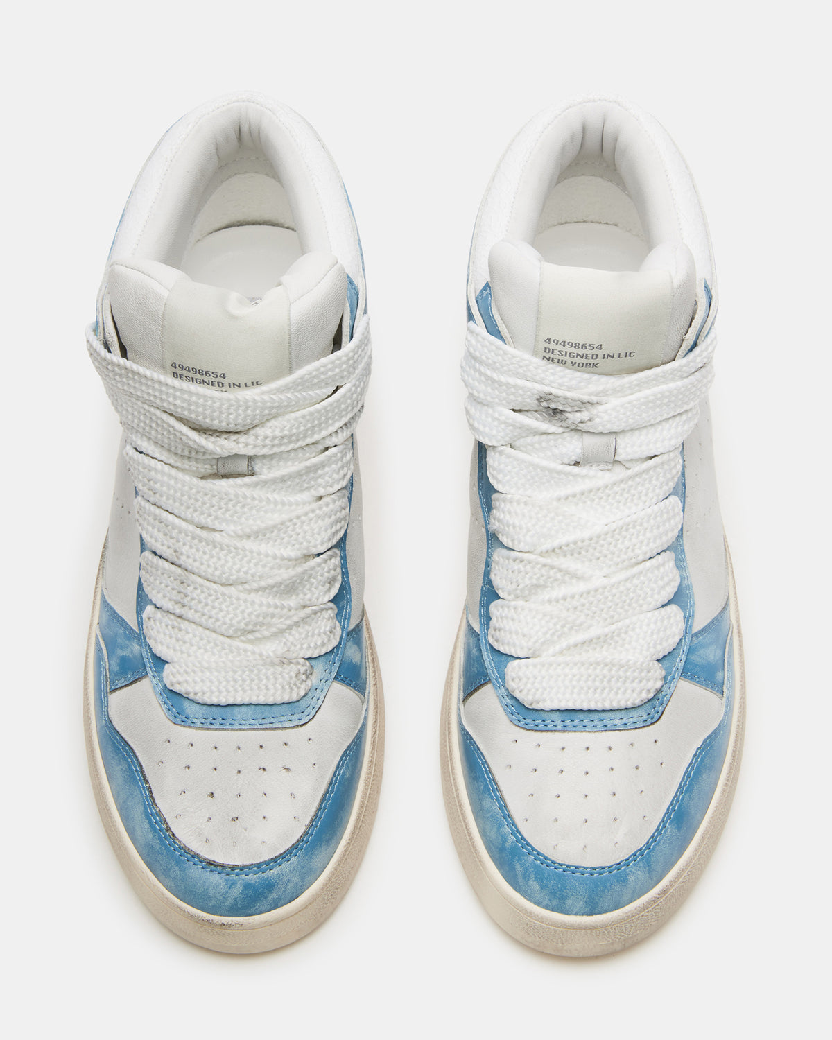 Steve Madden ENDLESS Blue Multi High-Top Lace-Up Sneaker | Women's Sneakers