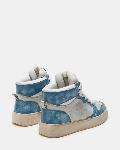 Steve Madden ENDLESS Blue Multi High-Top Lace-Up Sneaker | Women's Sneakers
