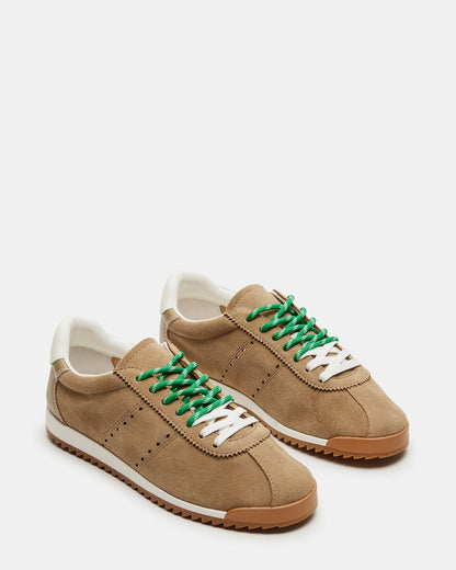 Steve Madden MIRAGE Sand Suede Women's Low-Top Sneaker