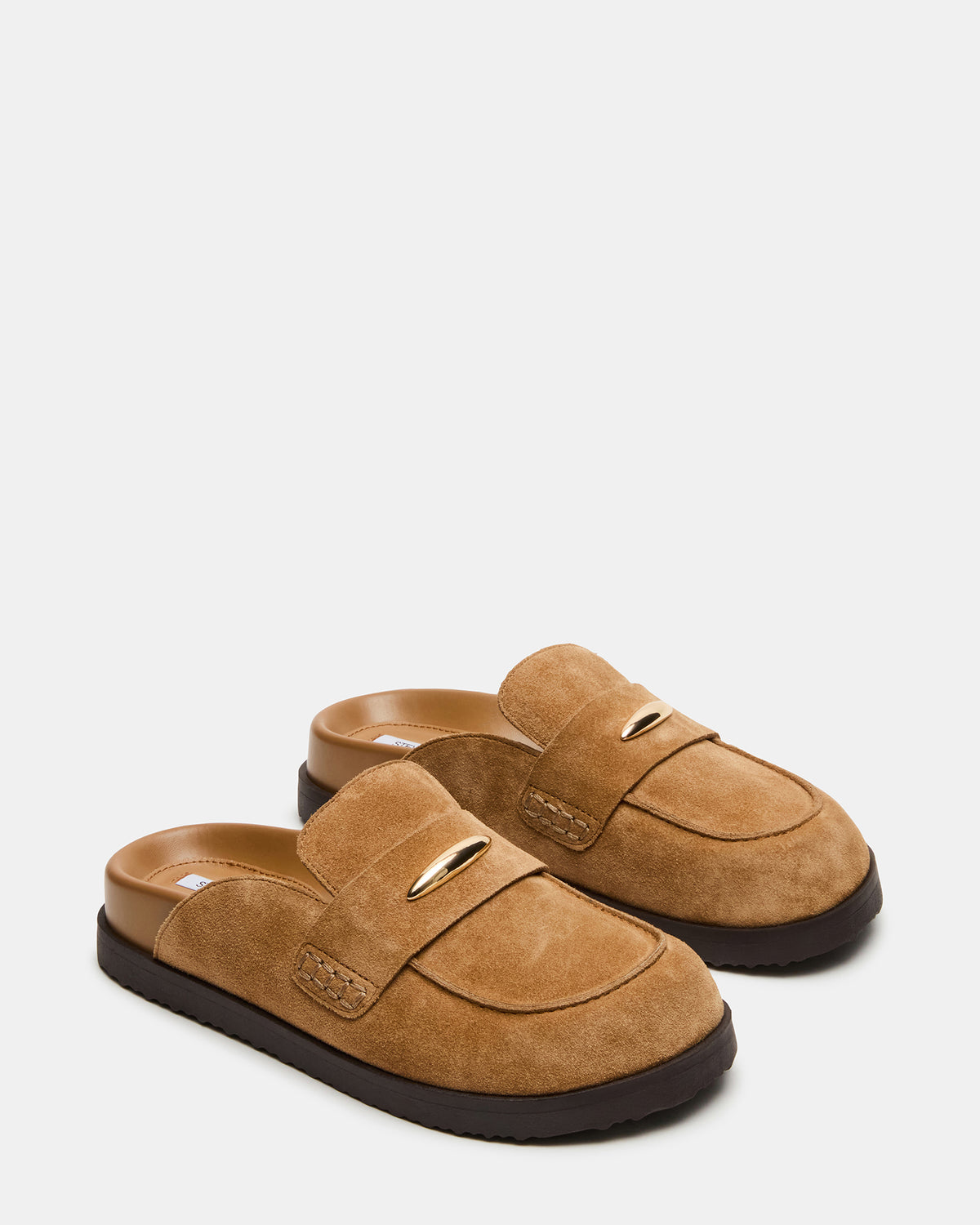 Steve Madden TOBIN Chestnut Suede Slip-On Mule Women's Flat