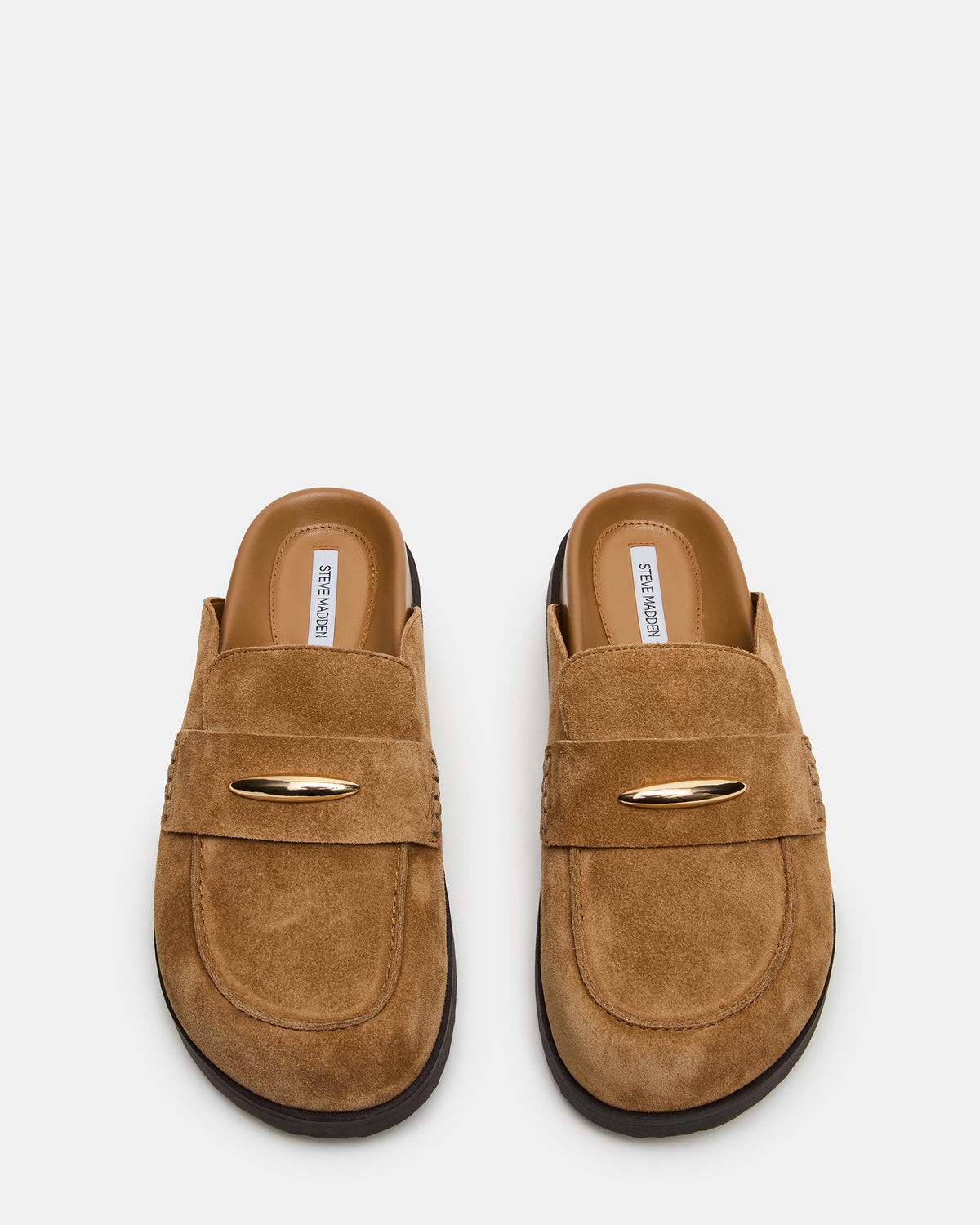 Steve Madden TOBIN Chestnut Suede Slip-On Mule Women's Flat